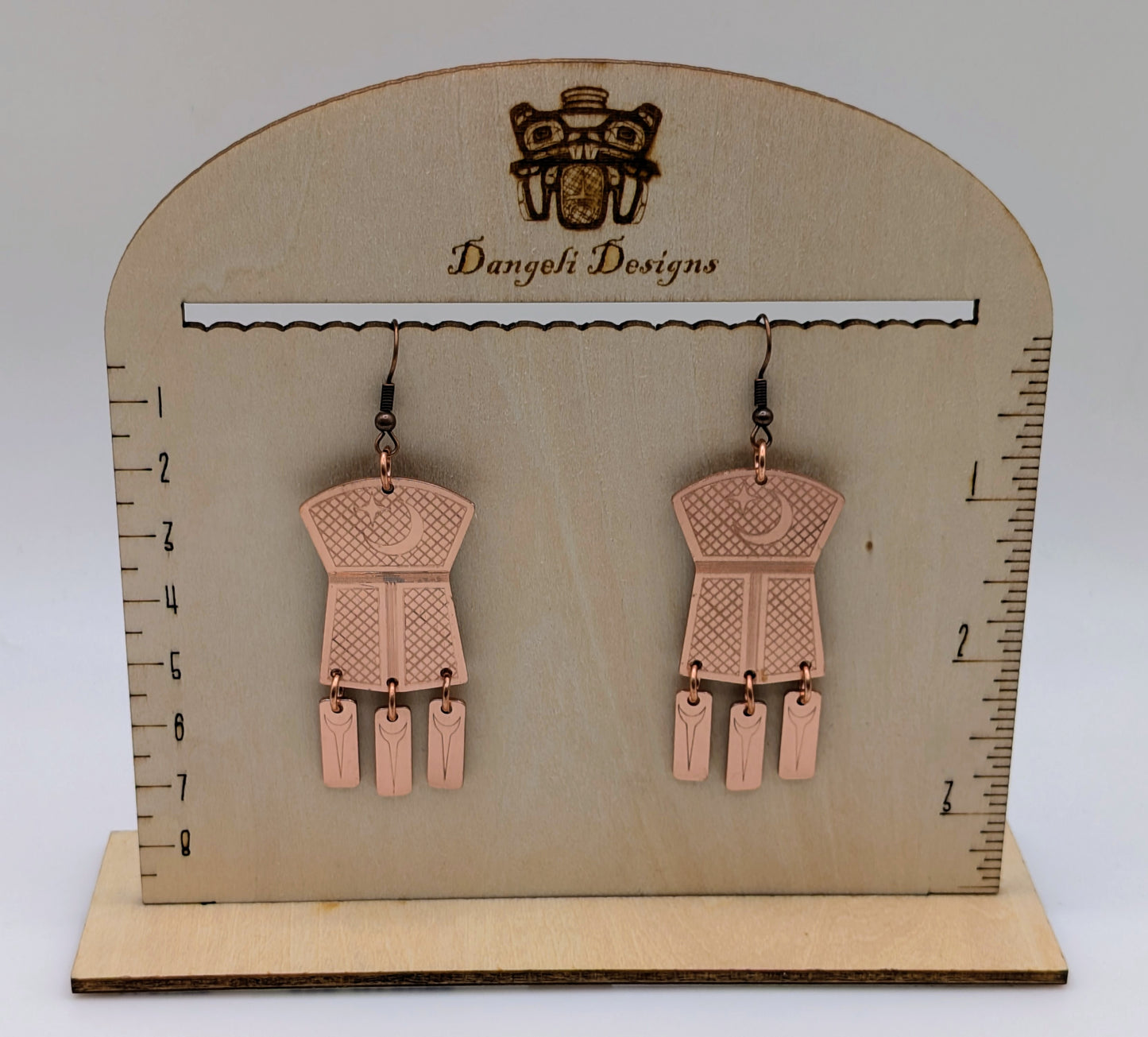 Tinaa - Copper Shield Earrings
