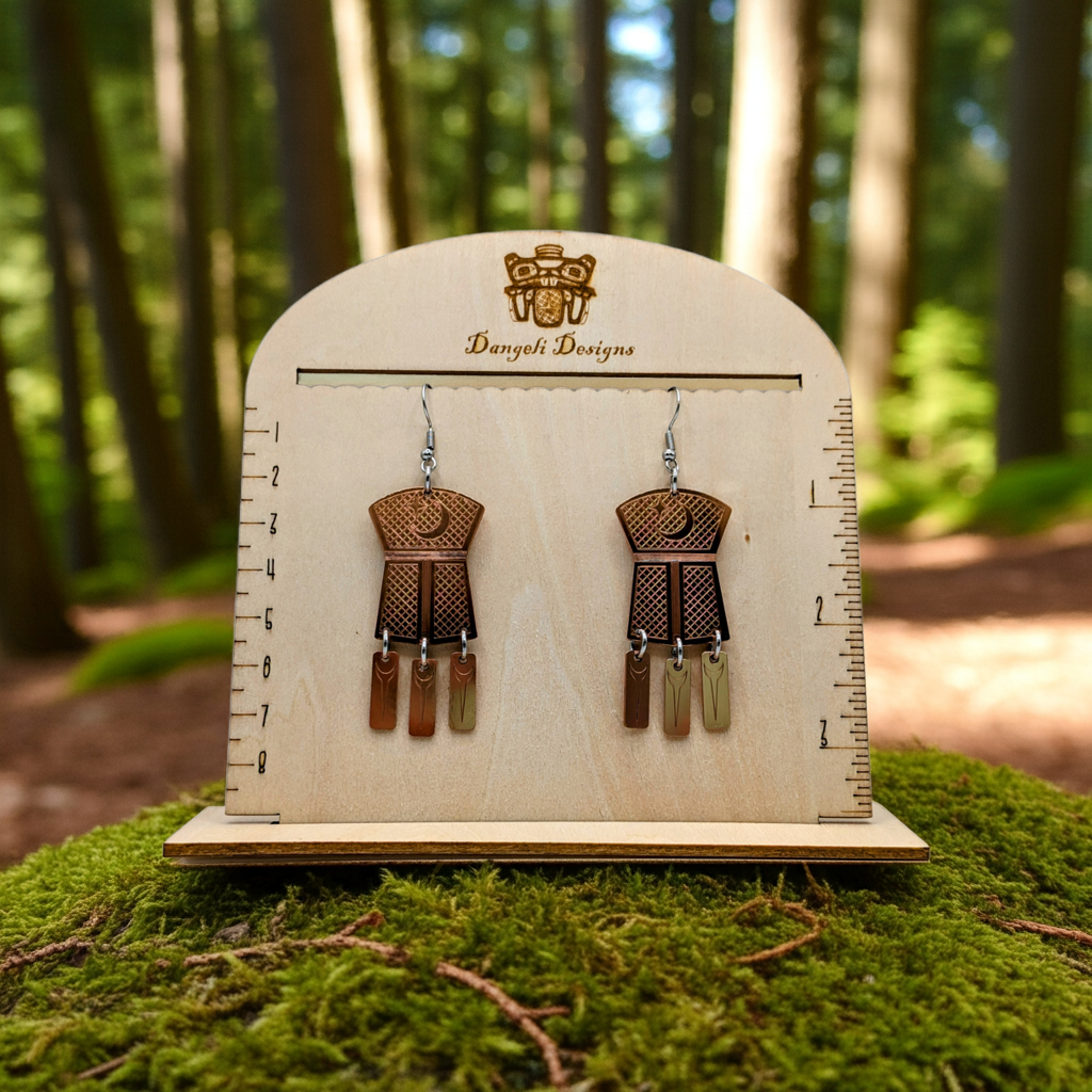Tinaa - Copper Shield Earrings