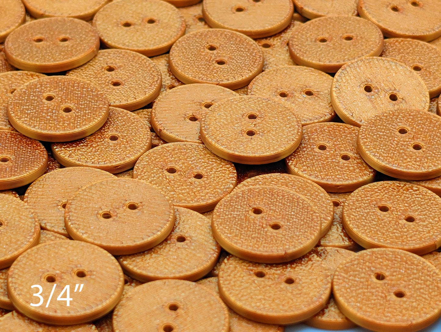3D Printed Copper Buttons