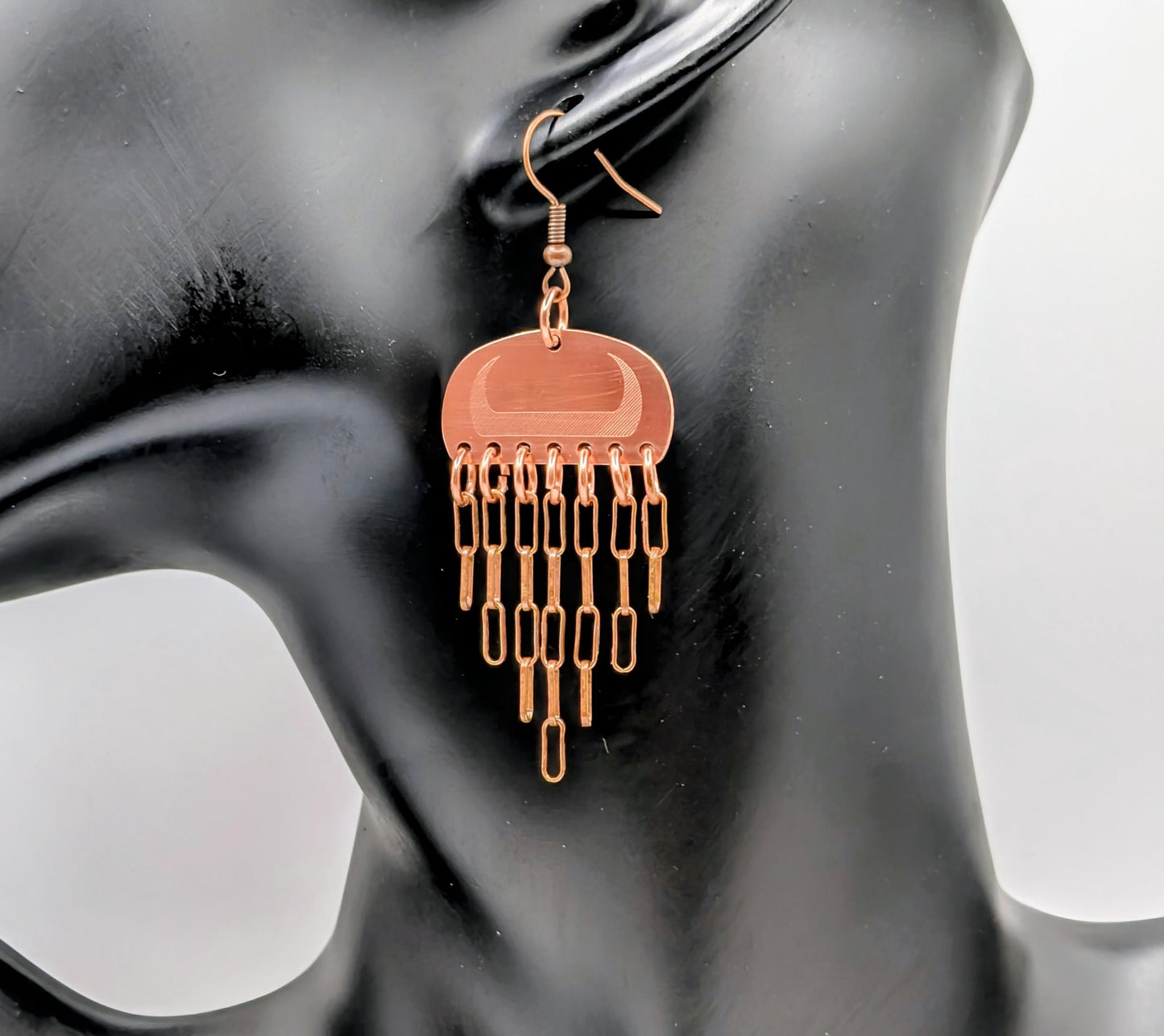 Ovoid Copper Earrings – 99.9% Pure Copper