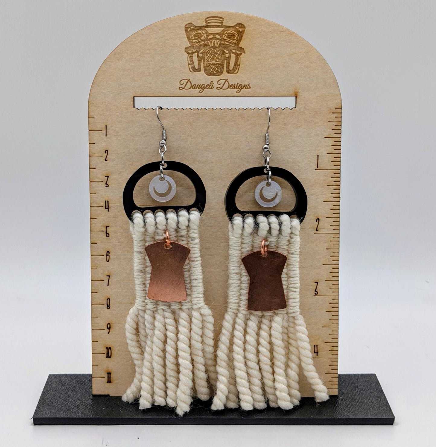 Raven’s Tail Woven Earrings