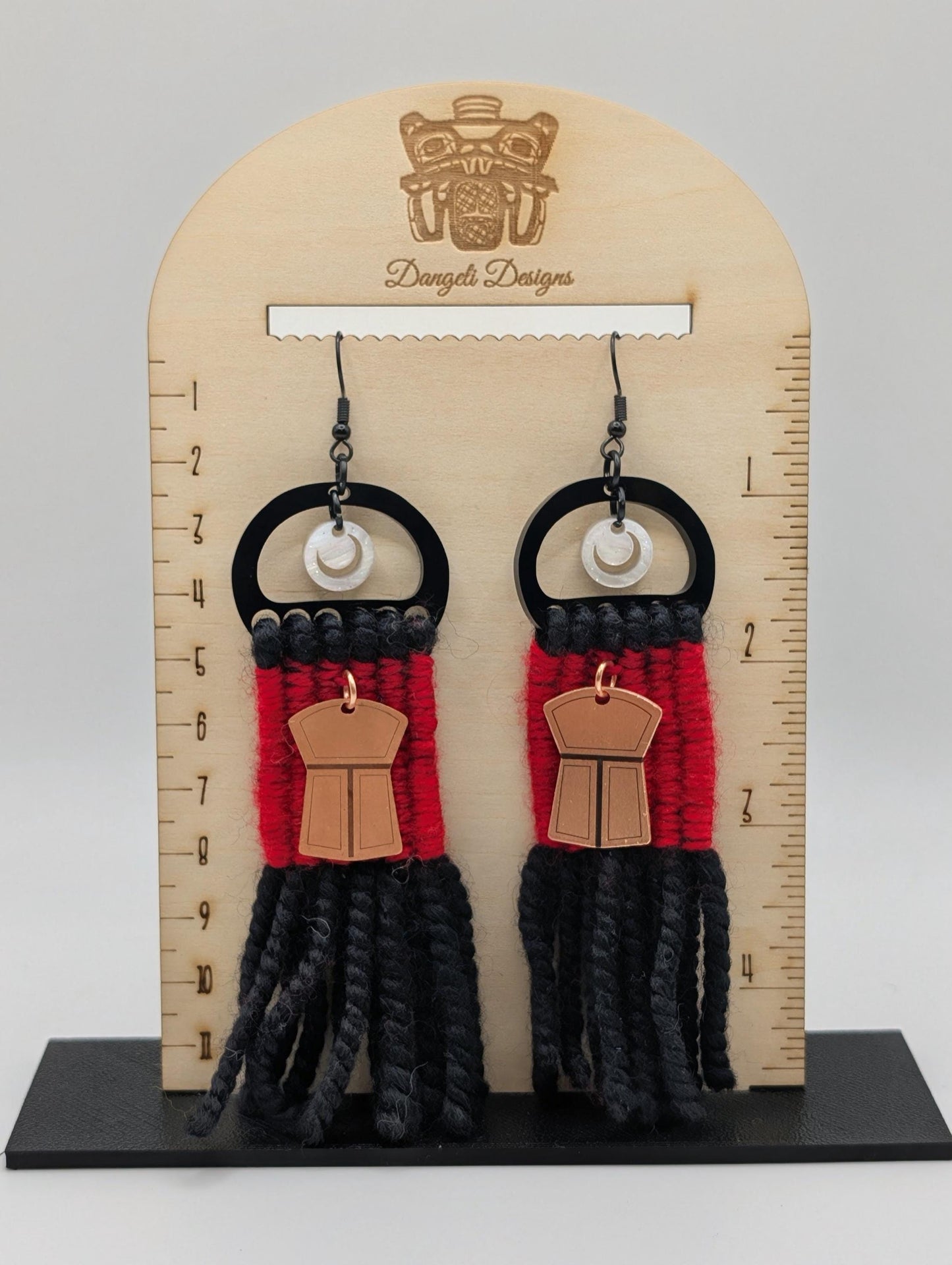 Raven’s Tail Woven Earrings