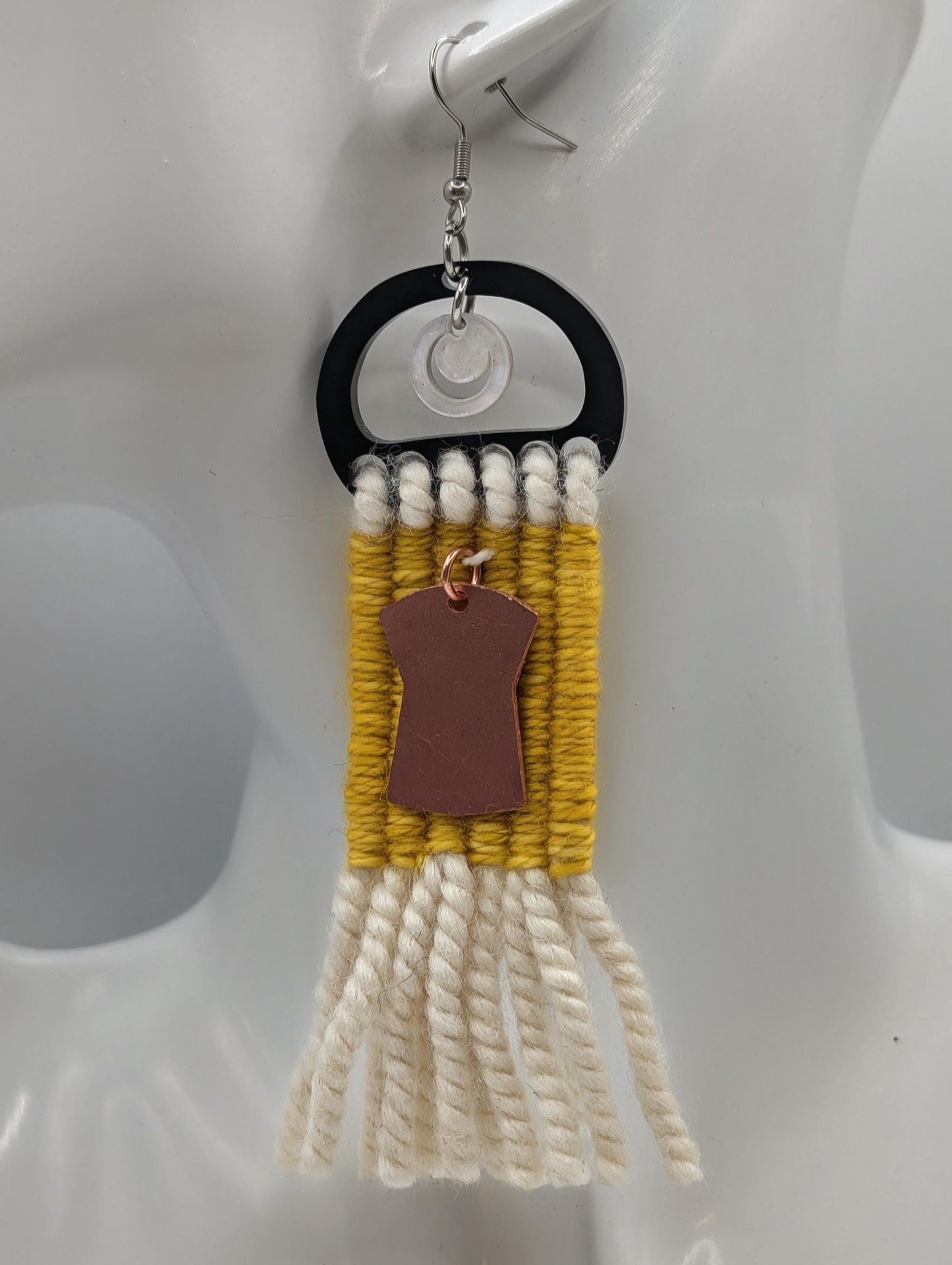 Raven’s Tail Woven Earrings