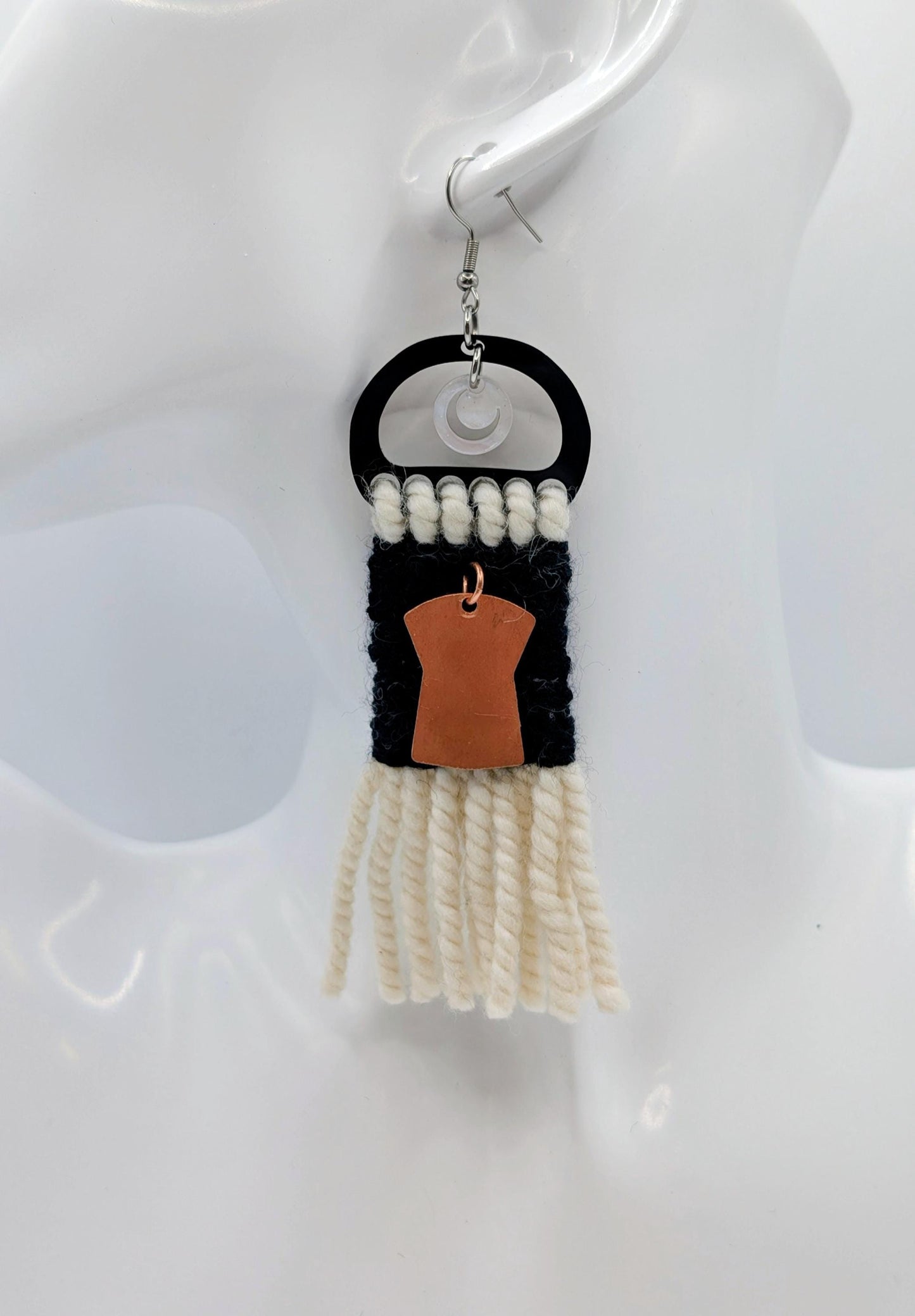 Raven’s Tail Woven Earrings
