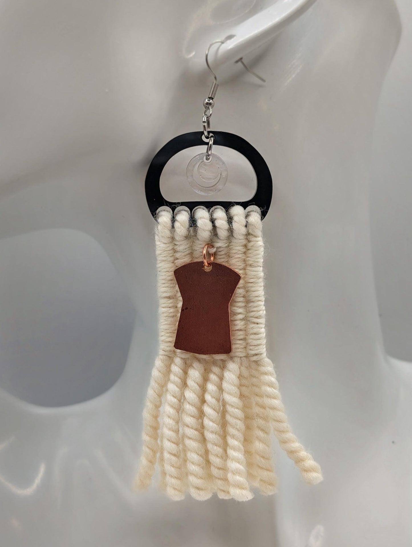 Raven’s Tail Woven Earrings