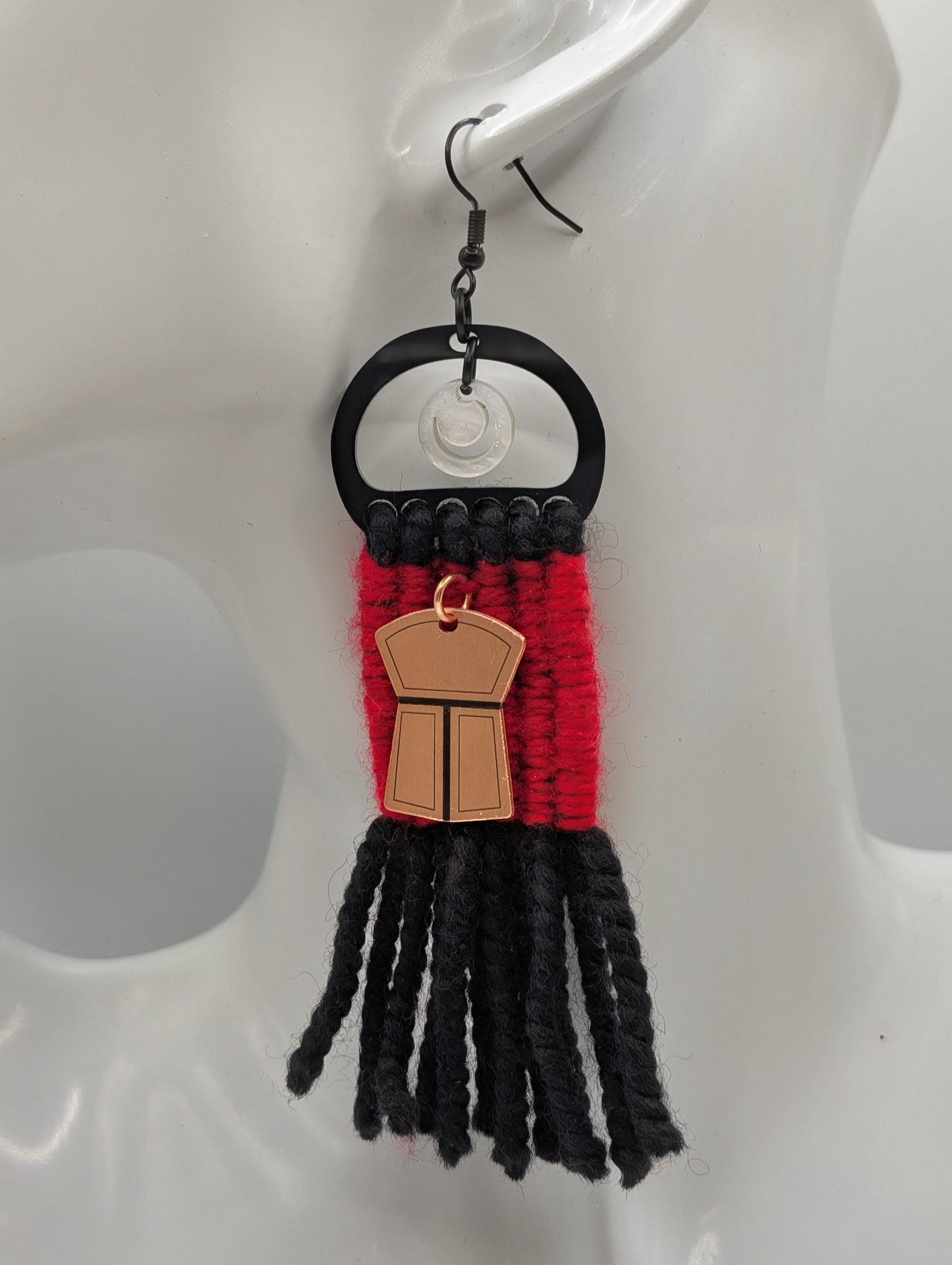 Raven’s Tail Woven Earrings