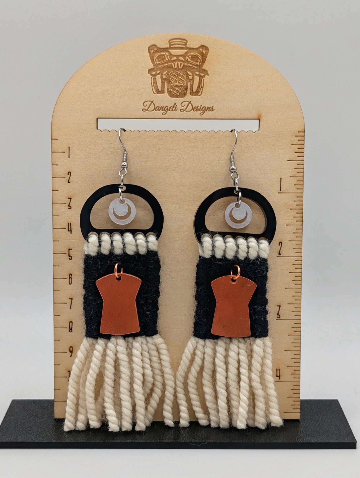 Raven’s Tail Woven Earrings