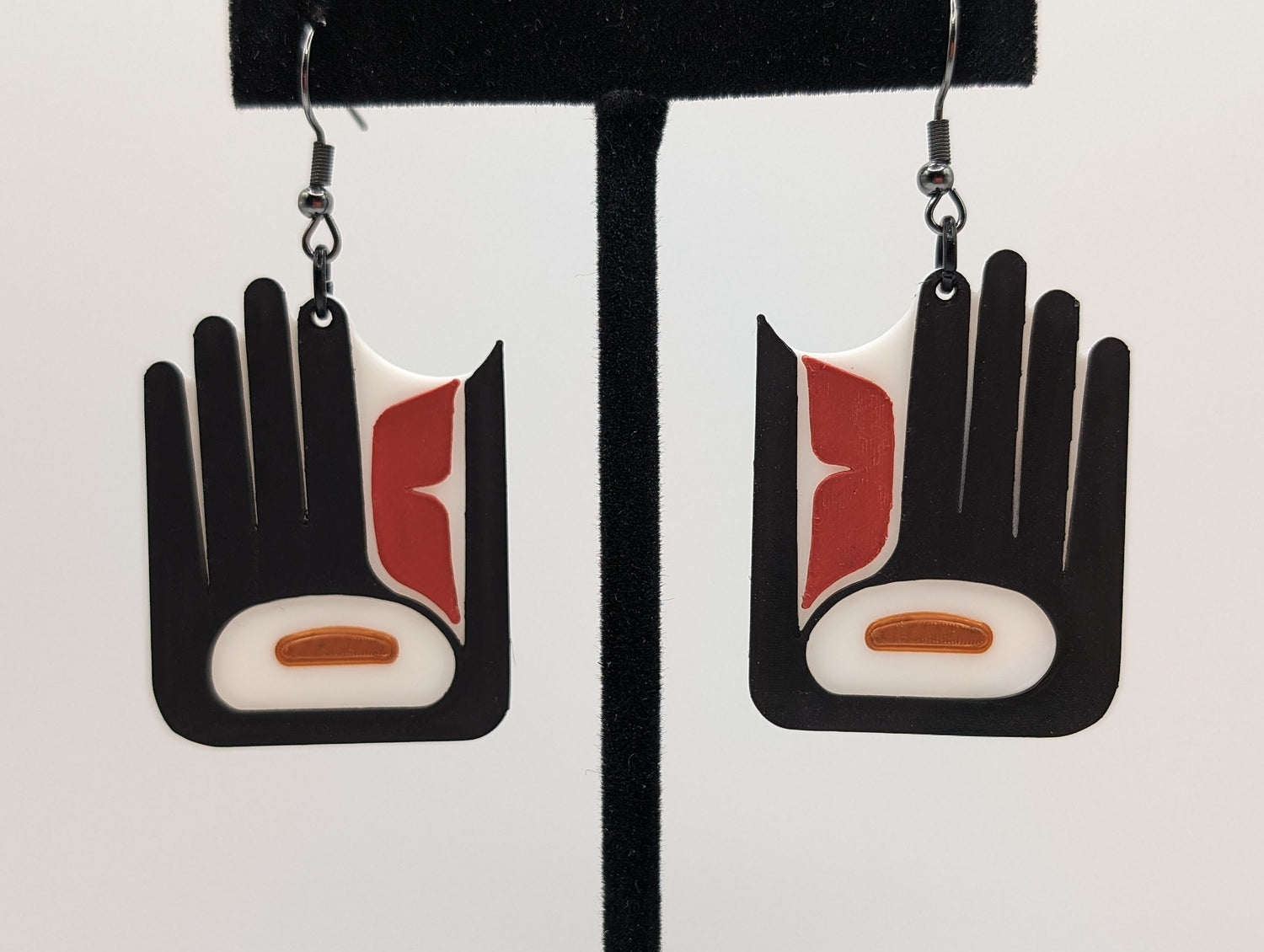 Healing Hand Earrings, Alaska Native Earrings, Indigenous Earrings, Unique Earrings