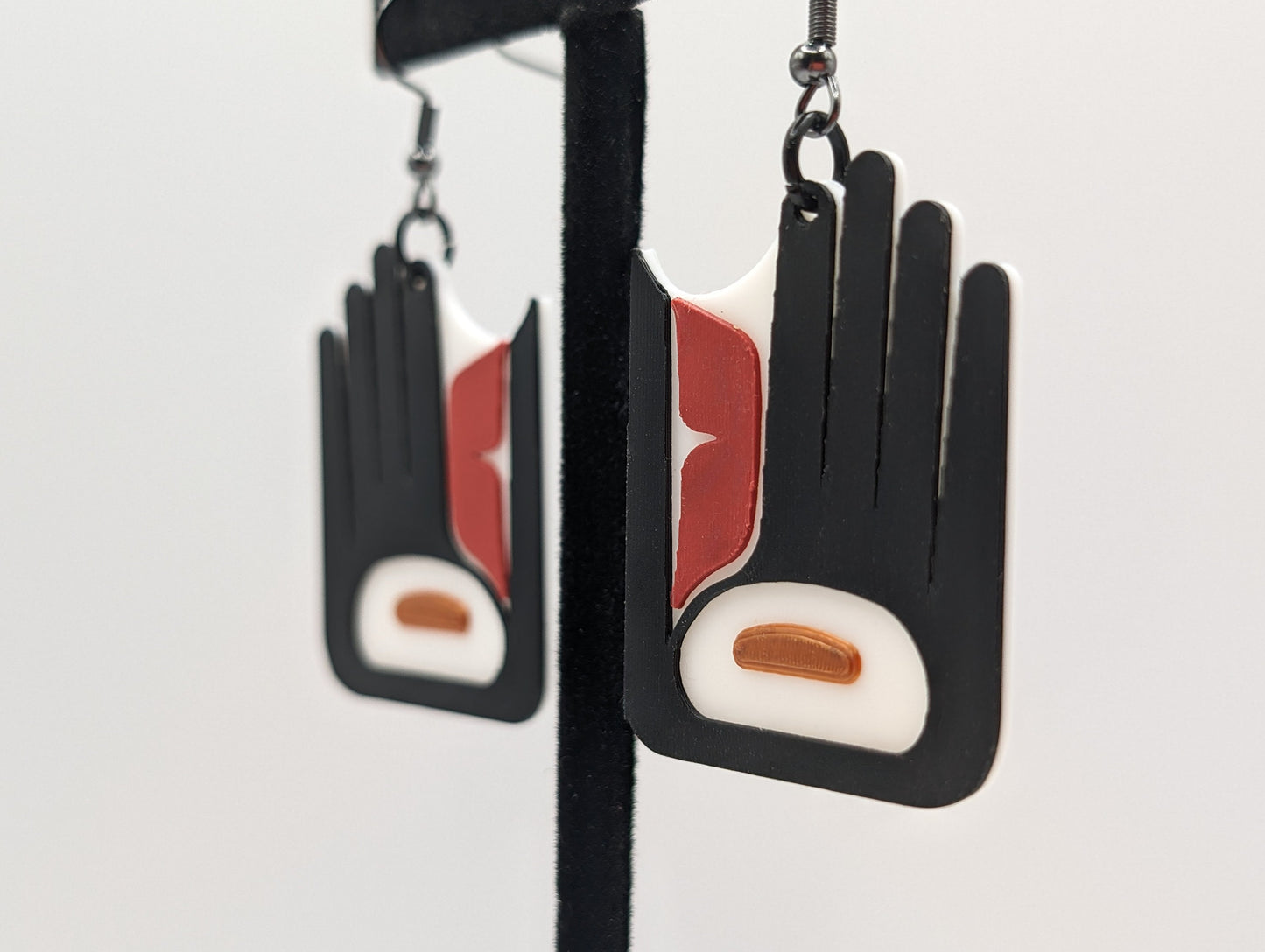 Healing Hand Earrings, Alaska Native Earrings, Indigenous Earrings, Unique Earrings