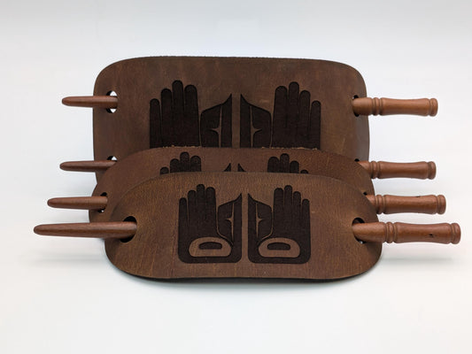 Healing Hand Leather Barrettes