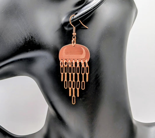 Ovoid Copper Earrings – 99.9% Pure Copper