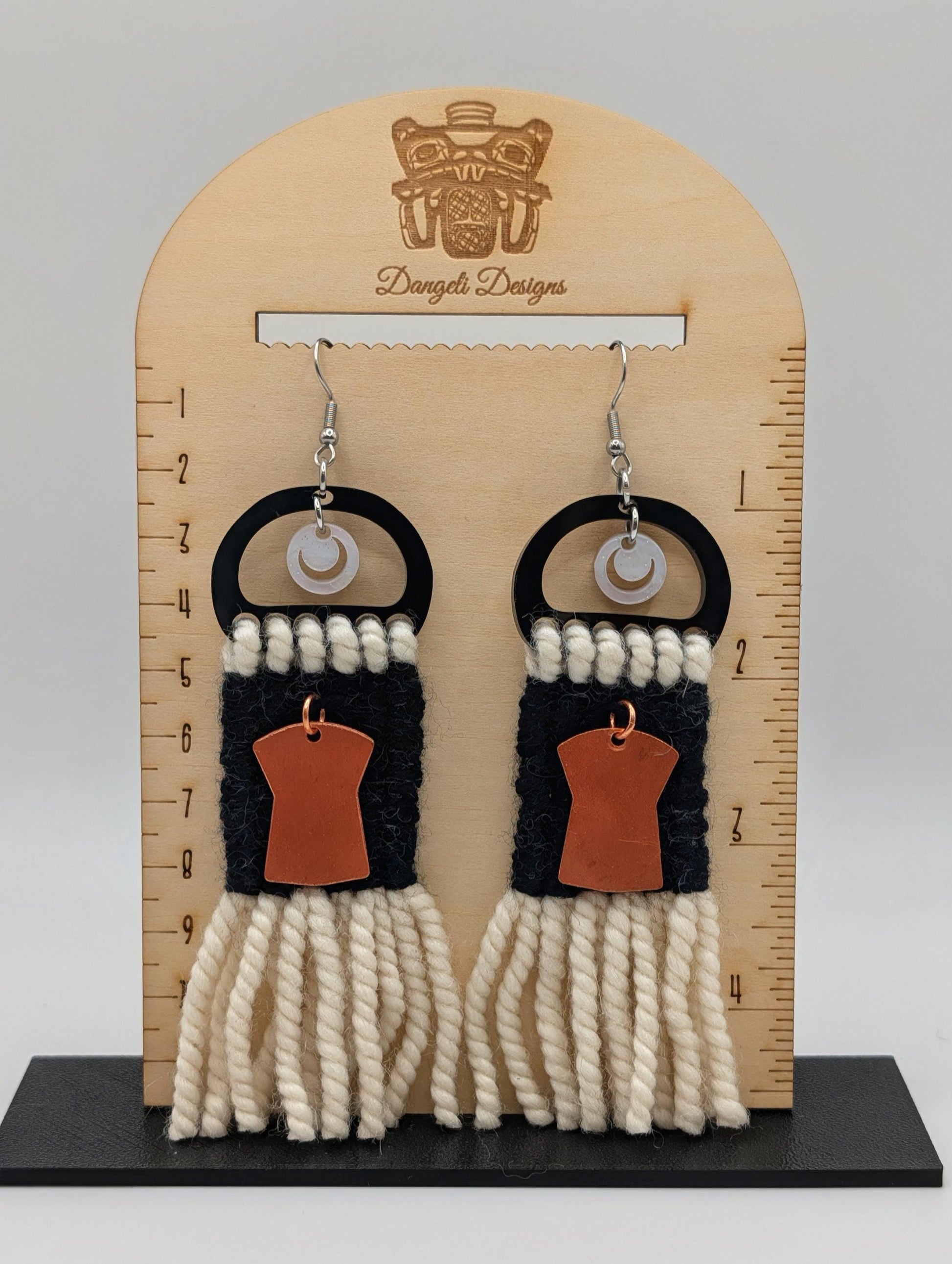 Raven’s Tail Woven Earrings