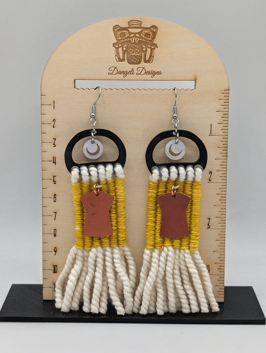 Raven’s Tail Woven Earrings