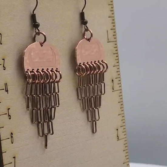 Ovoid Copper Earrings – 99.9% Pure Copper