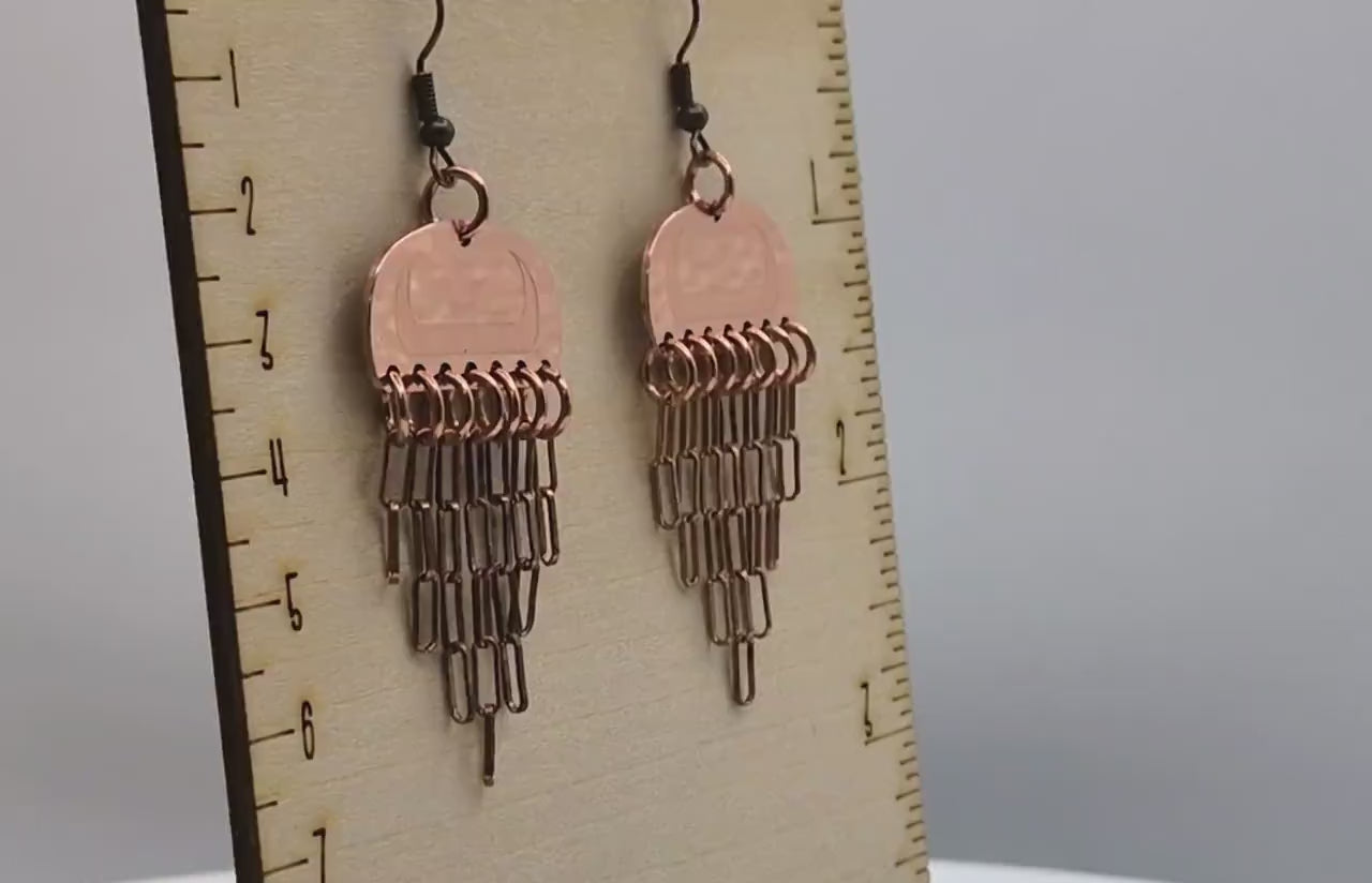 Ovoid Copper Earrings – 99.9% Pure Copper