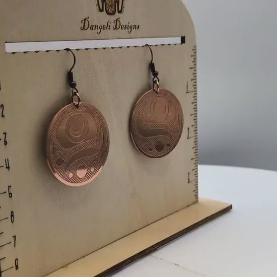 Fish Egg Earrings - Copper