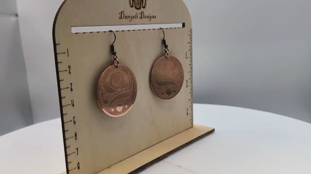 Fish Egg Earrings - Copper